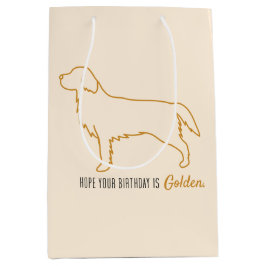 Golden Retriever Tissue Paper Mittlere Geschenktüte