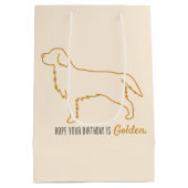 Golden Retriever Tissue Paper Mittlere Geschenktüte (Rückseite)