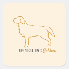 Golden Retriever Tissue Paper Quadratischer Aufkleber
