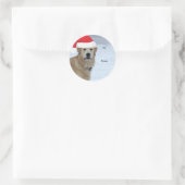 Golden Retriever to/from Christmas Aufkleber (Tasche)