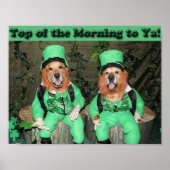 Golden Retriever Top of the Morning Leprechuns Poster (Vorne)