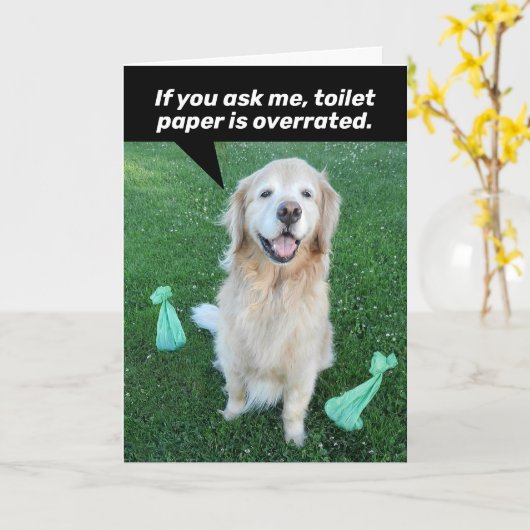 Golden Retriever TP Encouragement Card Karte (Gelbe Blume)