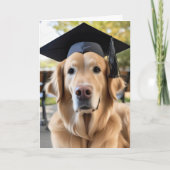 Golden Retriever Trading Graduation Cap Karte (Vorderseite)
