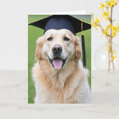 Golden Retriever Trading Graduation Cap Karte (Gelbe Blume)