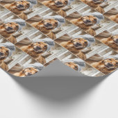 Golden Retriever Tragen ein Handtuch Turban Geschenkpapier (Ecke)