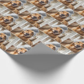 Golden Retriever Tragen ein Handtuch Turban Geschenkpapier (Ecke)