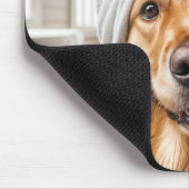 Golden Retriever Tragen ein Handtuch Turban Mousepad (Ecke)