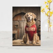 Golden Retriever Tragen eines müden Shirts Karte (Gelbe Blume)