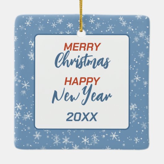 Golden Retriever Truck Triomphe Weihnachten Keramikornament (Rückseite)