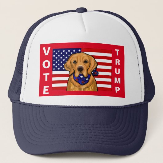 Golden Retriever Trucker Hat Truckerkappe (Vorderseite)