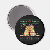 Golden retriever Ugly Christmas Dog Funny Christma Magnet (Vorderseite/Rückseite)