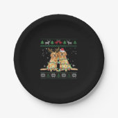 Golden retriever Ugly Christmas Dog Funny Christma Pappteller (Vorderseite)