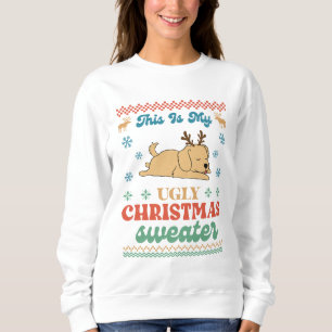Golden Retriever Ugly Weihnachtspulli Sweatshirt