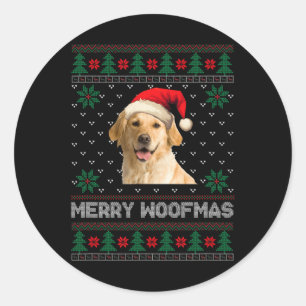 Golden Retriever Ugly Weihnachtsweihe Weihnachtsgo Runder Aufkleber