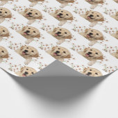 Golden Retriever und Daisies Geschenkpapier (Ecke)