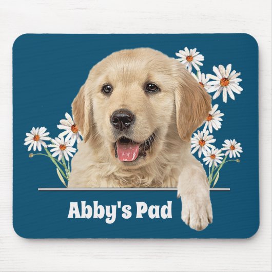 Golden Retriever und Daisies Mouse Pad Mousepad (Vorne)