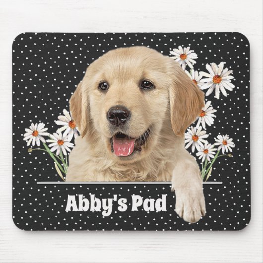 Golden Retriever und Daisies Mouse Pad Mousepad (Vorne)