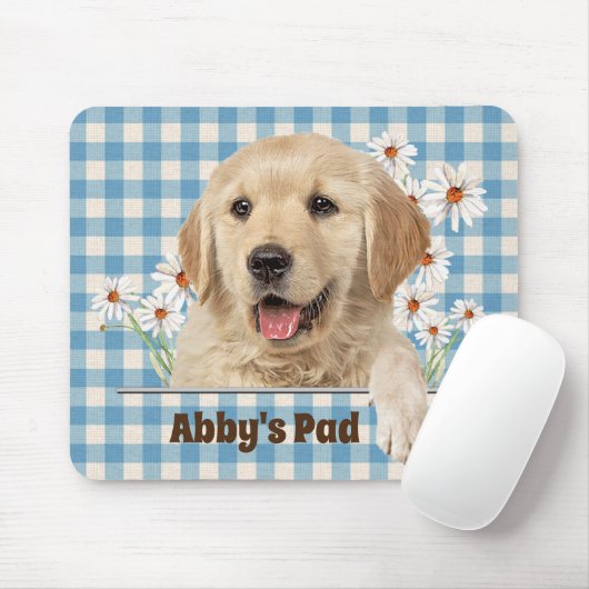 Golden Retriever und Daisies Mouse Pad Mousepad (Mit Mouse)