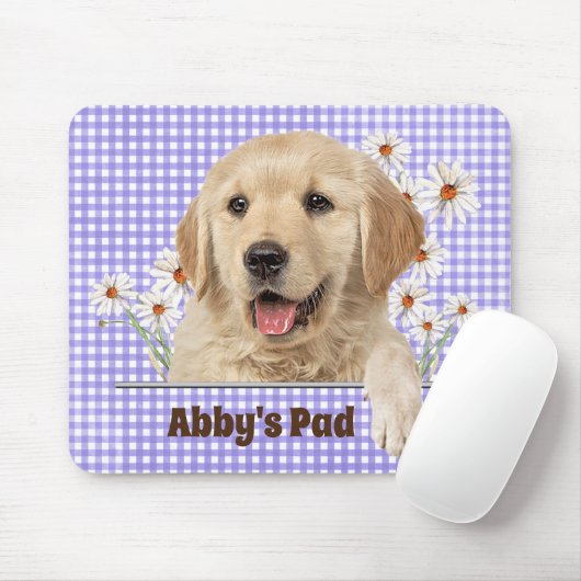 Golden Retriever und Daisies Mouse Pad Mousepad (Mit Mouse)