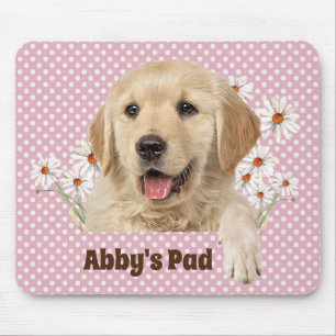 Golden Retriever und Daisies Mouse Pad Mousepad