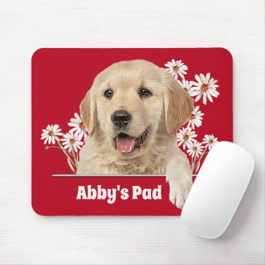 Golden Retriever und Daisies Mouse Pad Mousepad (Mit Mouse)