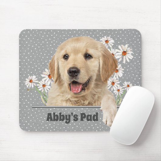 Golden Retriever und Daisies Mouse Pad Mousepad (Mit Mouse)