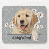 Golden Retriever und Daisies Mouse Pad Mousepad (Vorne)