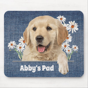 Golden Retriever und Daisies Mouse Pad Mousepad
