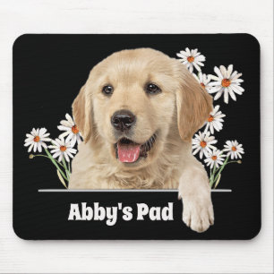 Golden Retriever und Daisies Mouse Pad Mousepad