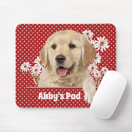 Golden Retriever und Daisies Mouse Pad Mousepad (Mit Mouse)