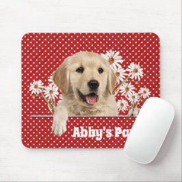 Golden Retriever und Daisies Mousepad