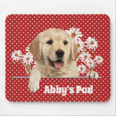 Golden Retriever und Daisies Mousepad (Vorne)
