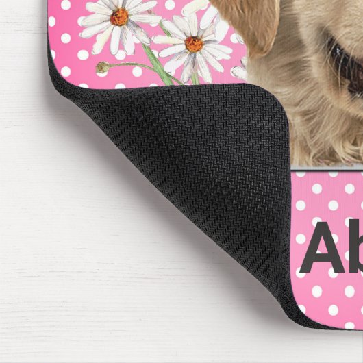 Golden Retriever und Daisies Mousepad (Ecke)