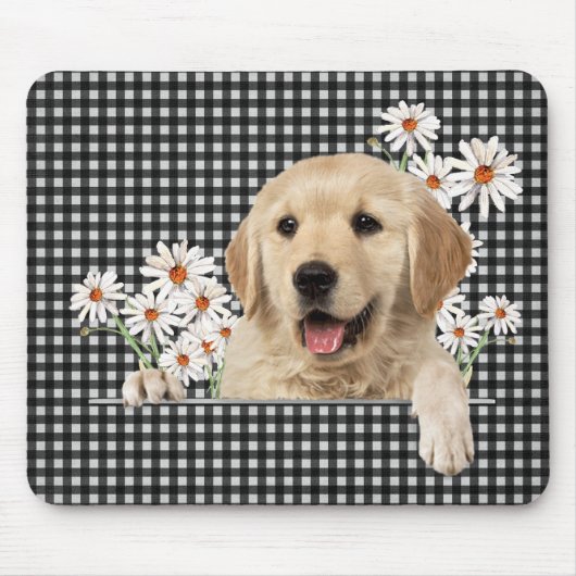 Golden Retriever und Daisies Mousepad (Vorne)