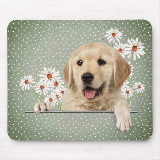 Golden Retriever und Daisies Mousepad (Vorne)