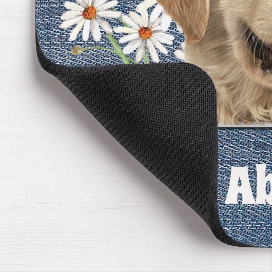 Golden Retriever und Daisies Mousepad (Ecke)