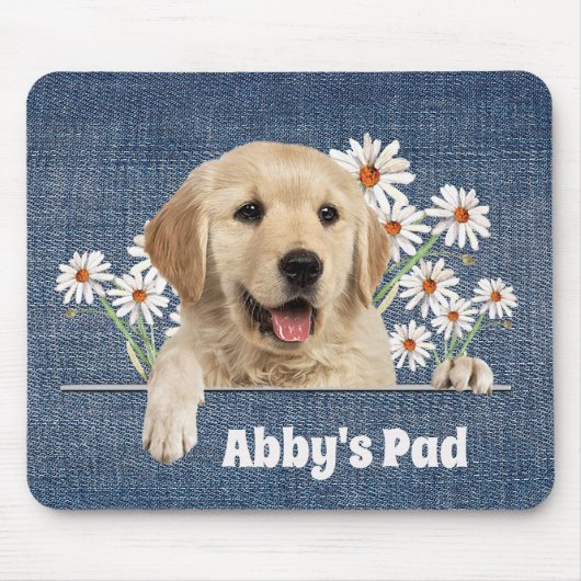 Golden Retriever und Daisies Mousepad (Vorne)