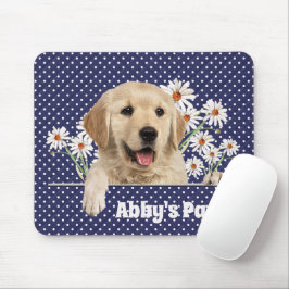 Golden Retriever und Daisies Mousepad