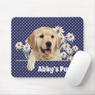 Golden Retriever und Daisies Mousepad