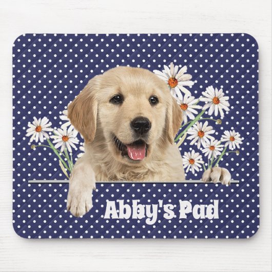 Golden Retriever und Daisies Mousepad (Vorne)