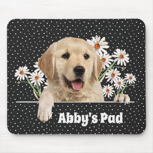 Golden Retriever und Daisies Mousepad (Vorne)