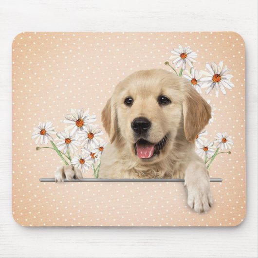 Golden Retriever und Daisies Mousepad (Vorne)
