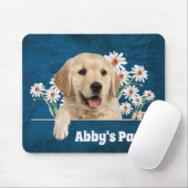 Golden Retriever und Daisies on Leather Mousepad (Mit Mouse)