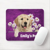 Golden Retriever und Daisies on Leather Mousepad (Mit Mouse)