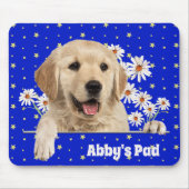 Golden Retriever und Daisies on Stars Mousepad (Vorne)