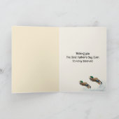 Golden Retriever und Ducks Vatertag Karte (Innenseite)