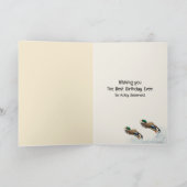 Golden Retriever und Enten zum Geburtstag Karte (Innenseite)