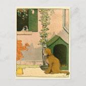 Golden Retriever und Jack Russell Terrier Postkarte (Vorderseite)