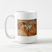 Golden retriever und Maltipoo - beste Freunde Kaffeetasse (Links)