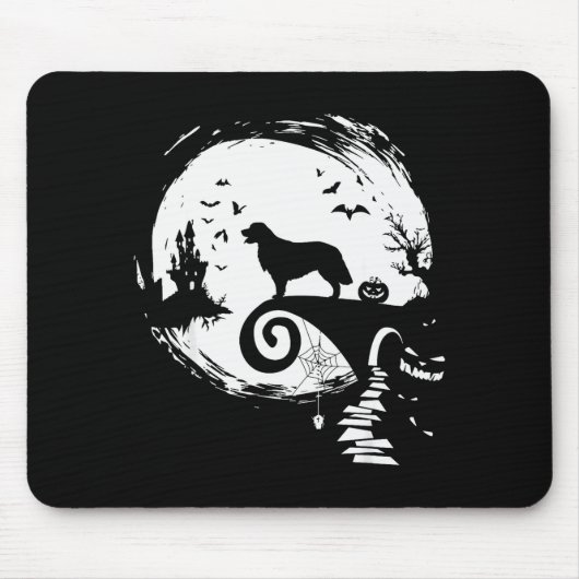 Golden Retriever Und Mond Halloween Kostüm Hund Lo Mousepad (Vorne)